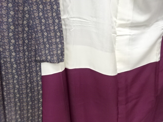  縮緬地　花模様　小紋着物